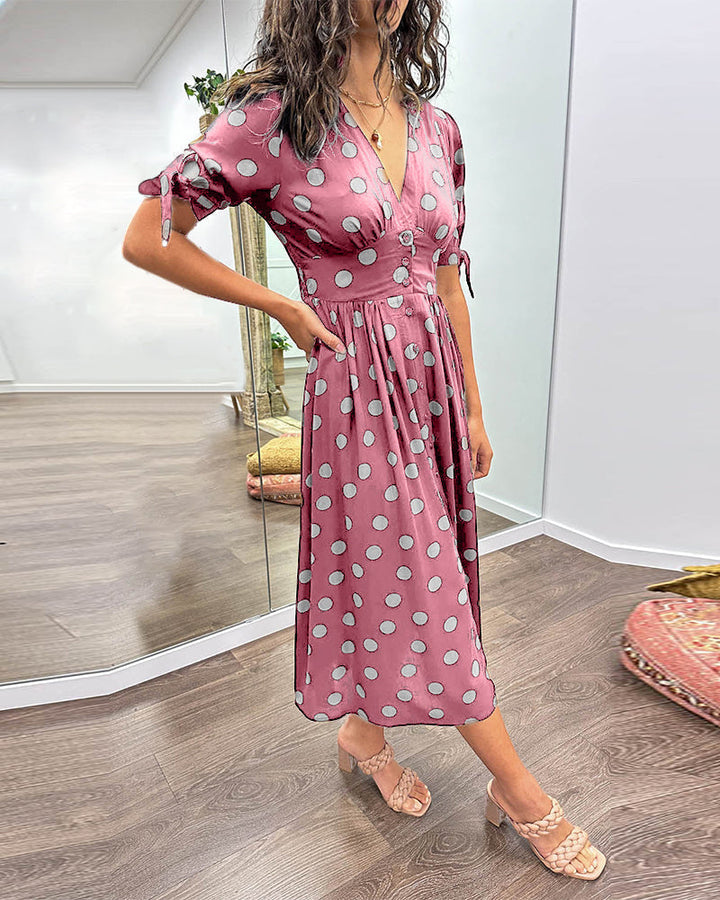 Monique™ | Elegantní Šaty s Puntíkovým Vzorem